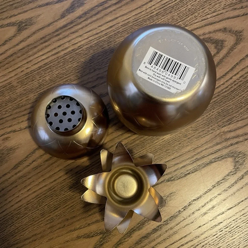 Pineapple Cocktail Shaker by Eco One‎ Silver One Int. Stainless Steel